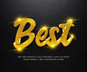 Best PSD Fully Editable Text Effect. Layer Style PSD Mockup Template