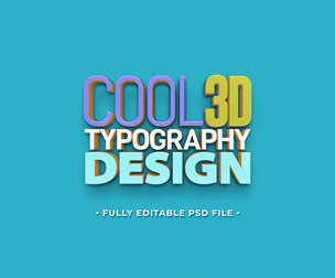 Cool Design PSD Fully Editable Text Effect. Layer Style PSD Mockup Template