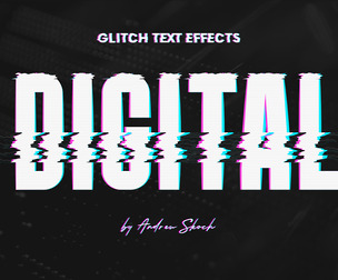 Digital PSD Fully Editable Text Effect. Layer Style PSD Mockup Template