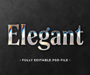 Elegant PSD Fully Editable Text Effect. Layer Style PSD Mockup Template