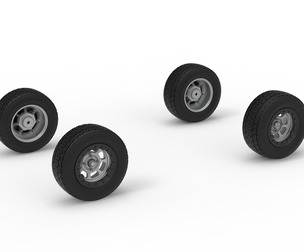 Wheel Set of Mod Lite Race car Version 2 Scale 1:25