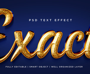 Exact PSD Fully Editable Text Effect. Layer Style PSD Mockup Template