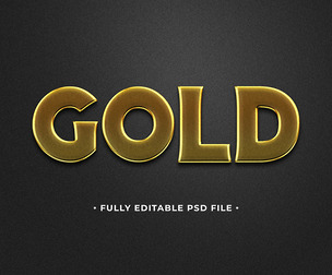 Gold PSD Fully Editable Text Effect. Layer Style PSD Mockup Template