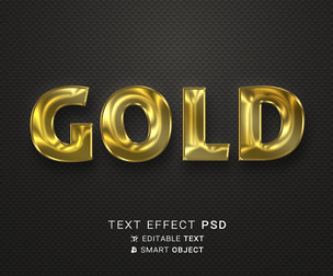 Gold PSD Fully Editable Text Effect. Layer Style PSD Mockup Template