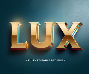 Lux PSD Fully Editable Text Effect. Layer Style PSD Mockup Template