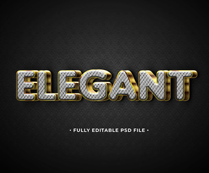 Luxury Elegant Gold PSD Fully Editable Text Effect. Layer Style PSD Mockup Template