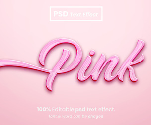 Pink PSD Fully Editable Text Effect. Layer Style PSD Mockup Template