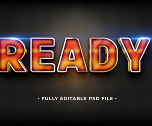 Ready PSD Fully Editable Text Effect. Layer Style PSD Mockup Template