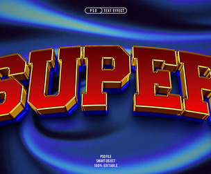 Super PSD Fully Editable Text Effect. Layer Style PSD Mockup Template