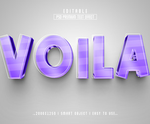 Voila PSD Fully Editable Text Effect. Layer Style PSD Mockup Template