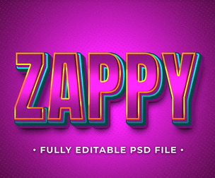 Zappy PSD Fully Editable Text Effect. Layer Style PSD Mockup Template