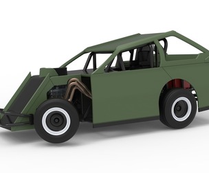 Mod Lite Race car while turning Version 2 Scale 1:25