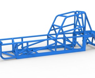 Frame of Vintage Dirt Modified stock car V4 Scale 1:25