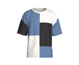 Men Oversize Shoulder Drop T-shirt With Patch | Marvelous / Clo3d / obj / fbx