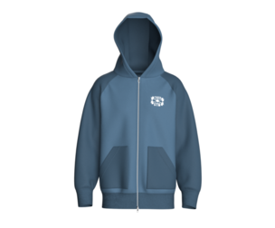 Men Gym Print Full Zip Hoodie | Marvelous / Clo3d / obj / fbx