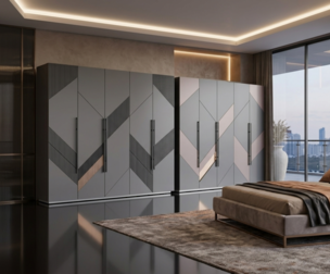Closet wardrobe with original design 3D model
