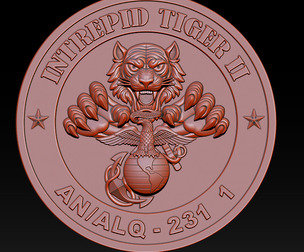 Intrepid Tiger II Military Emblem