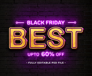 Best Neon PSD Fully Editable Text Effect. Layer Style PSD Mockup Template