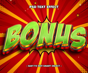 Bonus PSD Fully Editable Text Effect. Layer Style PSD Mockup Template