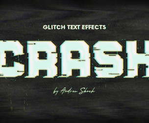 Crash PSD Fully Editable Text Effect. Layer Style PSD Mockup Template