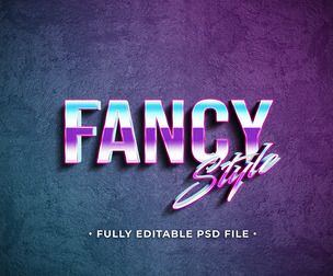 Fancy Style PSD Fully Editable Text Effect. Layer Style PSD Mockup Template