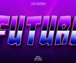 Future PSD Fully Editable Text Effect. Layer Style PSD Mockup Template
