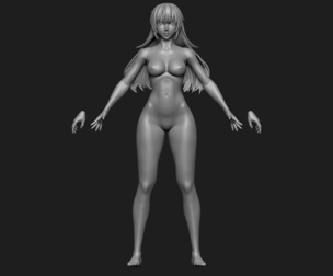 Woman Body Base Mesh for Figure Sculpt
