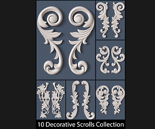 10 Decorative Scrolls Collection