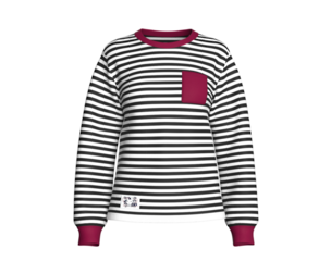 Girls Striped Sweatshirt With Contrast Pocket | Marvelous / Clo3d / obj / fbx