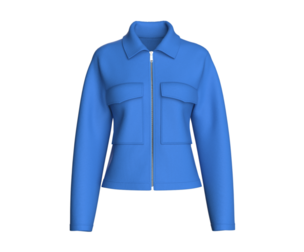 Girls Utility Jacket With Dual Flap Pocket | Marvelous / Clo3d / obj / fbx
