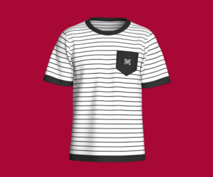 Men Striped T-Shirt With Pocket | Marvelous / Clo3d / obj / fbx
