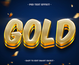 Gold 4 PSD Fully Editable Text Effect. Layer Style PSD Mockup Template