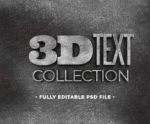 Scrach Metal PSD Fully Editable Text Effect. Layer Style PSD Mockup Template