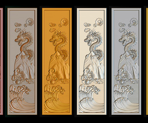 Asian Dragon Relief Panel