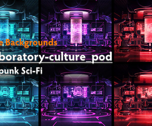 18 Cyberpunk Sci-Fi Backgrounds - “Laboratory-culture pod"