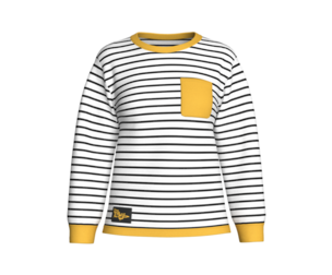 Girls Striped Sweatshirt With Pocket | Marvelous / Clo3d / obj / fbx