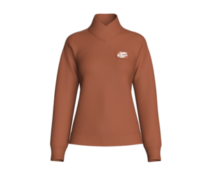 Girls Cross Over High Neck Sweatshirt With Patch | Marvelous / Clo3d / obj / fbx