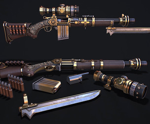 Fantasy Rifle 2 — Game-Ready Asset