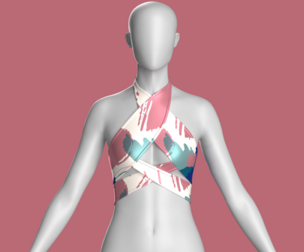 Women Cross Strap Crop Top | Marvelous / Clo3d / obj / fbx