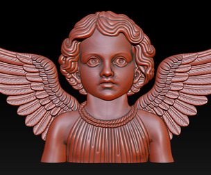 Angel Relief Bust  3D Model for CNC & Jewelry Casting