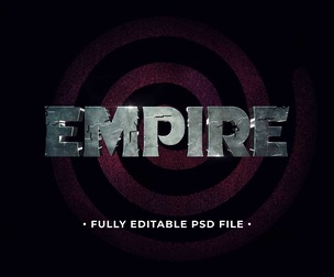 Empire PSD Fully Editable Text Effect. Layer Style PSD Mockup Template