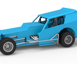 Vintage Dirt Modified stock car Version 8 Scale 1:25