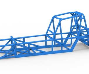 Frame of Vintage Dirt Modified stock car Version 5 Scale 1:25