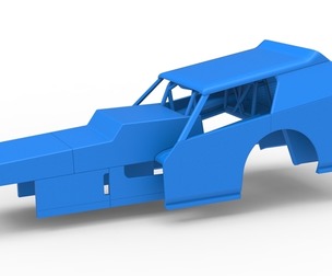 Shell of Vintage Dirt Modified stock car Version 8 Scale 1:25