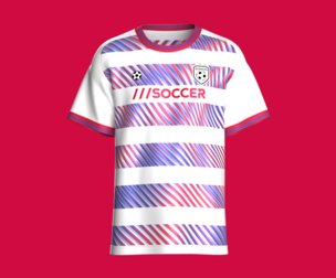 Men Diagonal Gradient Striped Soccer Jersey | Marvelous / Clo3d / obj / fbx