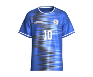 Men Blue And Black Motion Soccer Jersey Player-10 | Marvelous / Clo3d / obj / fbx