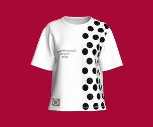 Girls White Half Panel Polka Dot T-Shirt | Marvelous / Clo3d / obj / fbx
