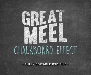Vintage Great Meel PSD Fully Editable Text Effect. Layer Style PSD Mockup Template
