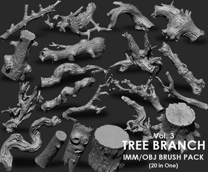 Tree Branch IMM/OBJ Brushes 20 in one vol 3