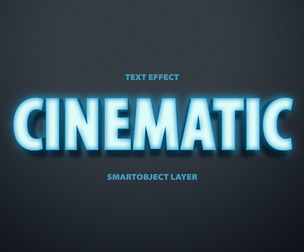 Cinematic  PSD Fully Editable Text Effect. Layer Style PSD Mockup Template